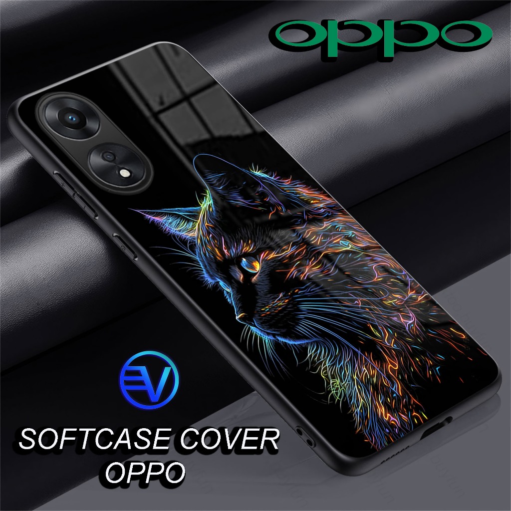 [ GT72 CAT ] Softcase Glossy Oppo (A3X)(A3PRO 5G)(A60)(A16)(A17)(A17K)(A18)(A38 4G)(A58 4G )(A53/A77