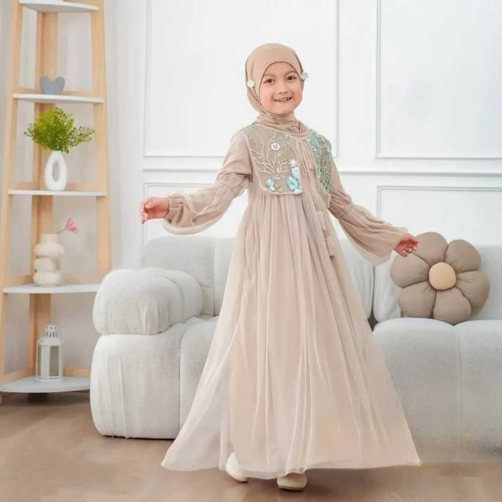 COD LUXURY GIRLS GAMIS DRESS RECOMMENDATIONS สําหรับ AGES 5-6-7-8-9 ปี BEAUTIFUL SYARI KIDS MADE OF 