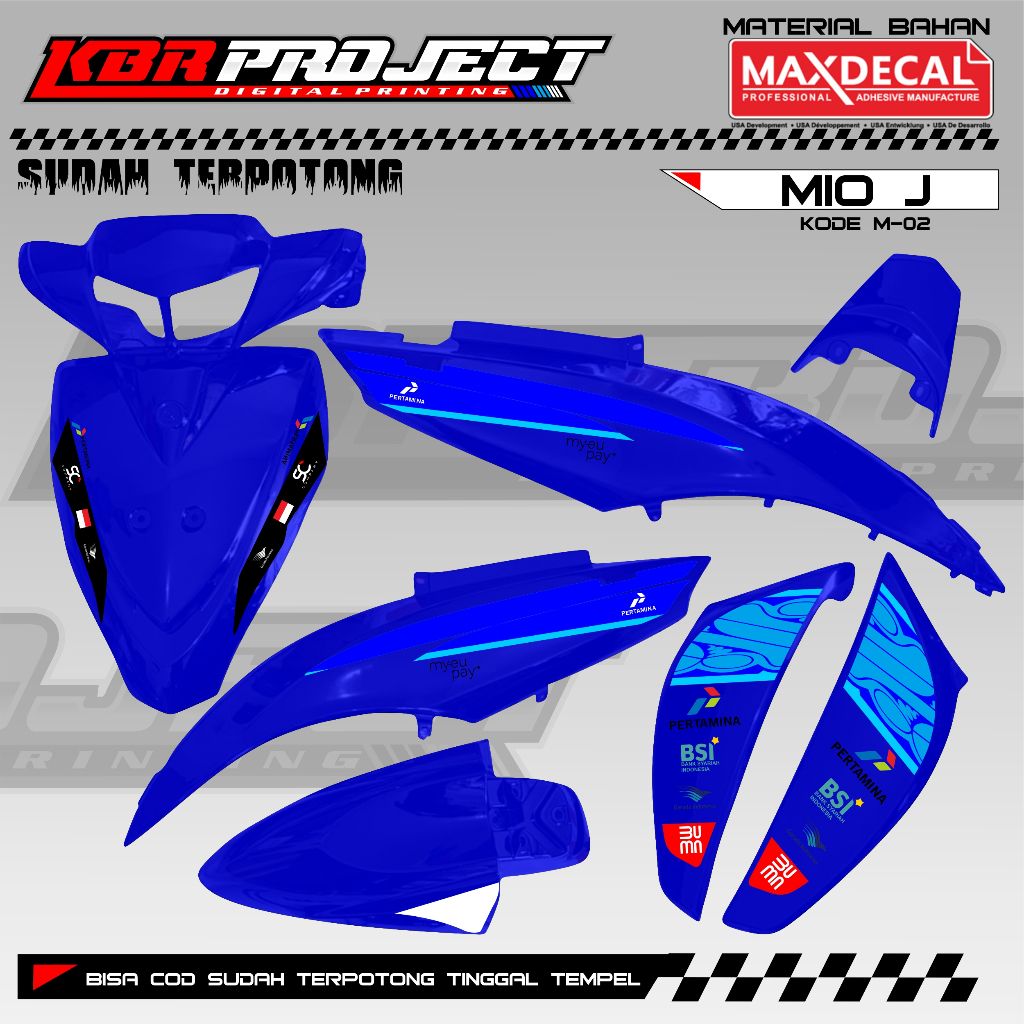 MIO J striping motorcycle YAMAHA สติ๊กเกอร์มอเตอร์ไซค์ variation Racing M-2 สติ๊กเกอร์ TRANSPARENT
