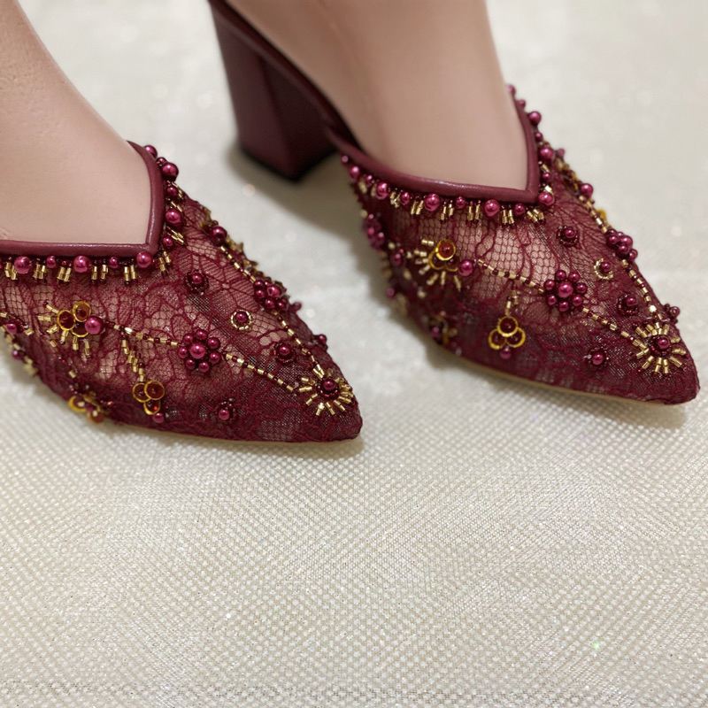 CECIL MAROON WEDDING SHOES WEDDING SHOES PARTY SHOES