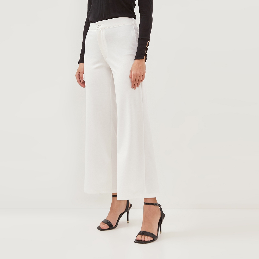 SIMPLICITY Comfy Knit Zip Up Culotte Pants
