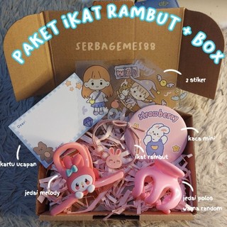 serbagemes88- PAKET AKSESORIS JEDAI SANRIO IKAT RAMBUT ANAK LENGKAP / HAMPERS KADO GIFT JEPIT RAMBUT ANAK / GIFT BOX HADIAH ULANG TAHUN / ANAK PEREMPUAN / SET AKSESORIS AESTHETIC / HADIAH SANRIO MELODY KUROMI / HAMPERS ANAK ANAK SEKOLAH KARAKTER KARTUN