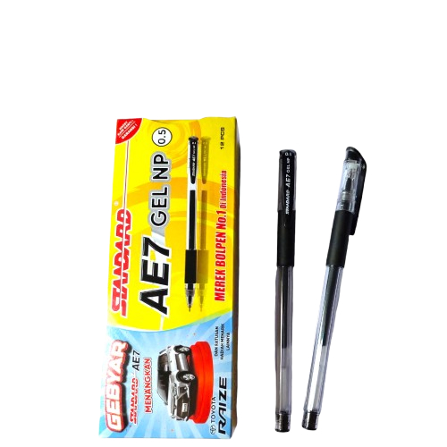 Hitam ปากกาเจล / ปากกามาตรฐาน AE7 Gel NP 0.5mm สีดํา