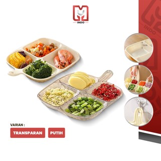 Piring Persiapan Bumbu Masak Mini 4 Sekat L04 Wadah Saos Bumbu Racik/Food Preparation Plate