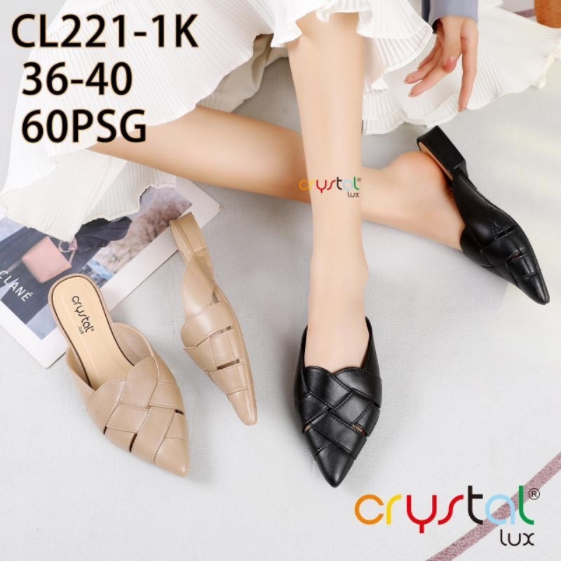 Crystal Lux CL2221-1K รองเท้าส้นแบนผู้หญิง Jelly นําเข้า