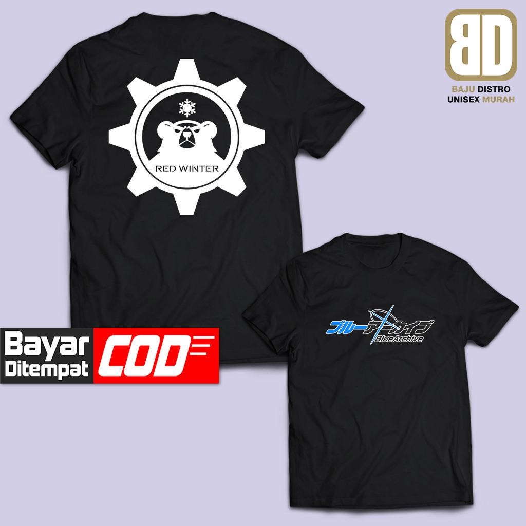 อะนิเมะเสื้อยืด RED ARMY FEDERAL ฤดูหนาว DB BLUE ARCHIVE มังงะ Tshirt Unisex ญี่ปุ่น BRAIN เสื้อผ้า