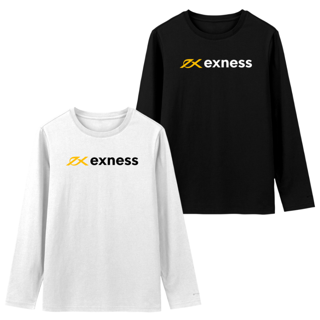 Crypto Exness Trading เสื้อยืด Regular Fit O คอแขนยาวผ้าฝ้าย Combed 30s