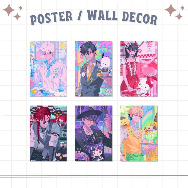 Wall DECOR A6 โปสเตอร์ ANIME LINK CLICK 2024 BIRTHDAY EDITION และ BREIDON ARC EDITION | Doff LAMINATED DAIRY SHIGUANG