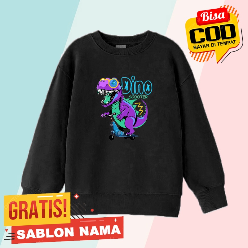 Dino Scooter Kids Sweater / Dino Scooter Boys & Girls Sweater