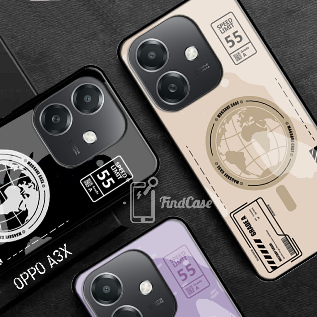 ล่าสุด Oppo A3X Glass Softcase 2024 [FC64] เคส Oppo A3X - เคสมือถือ Oppo A3X - ฟิล์มกันรอยโทรศัพท์มื