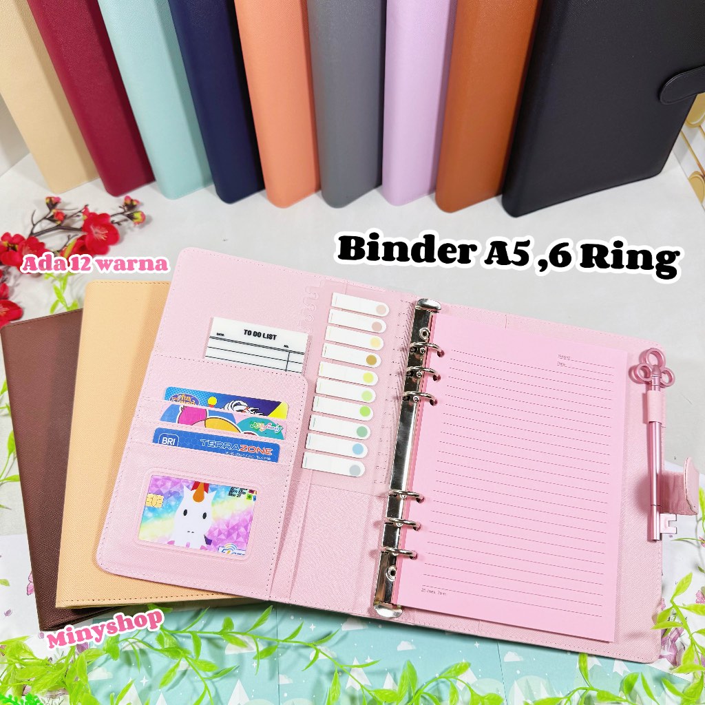 พิเศษธรรมดา Binder A5 6 แหวน Agenda A5 ธรรมดา 6 แหวน Binder A5 ธรรมดาพิเศษหนัง Binder organizer A5 โ