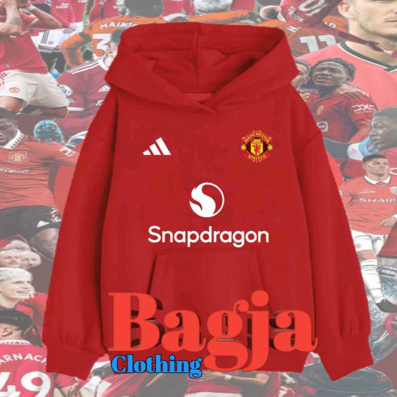 เสื้อกันหนาวเสื้อฮู้ดเด็กฟุตบอลทีมแมนเชสเตอร์ยูไนเต็ด