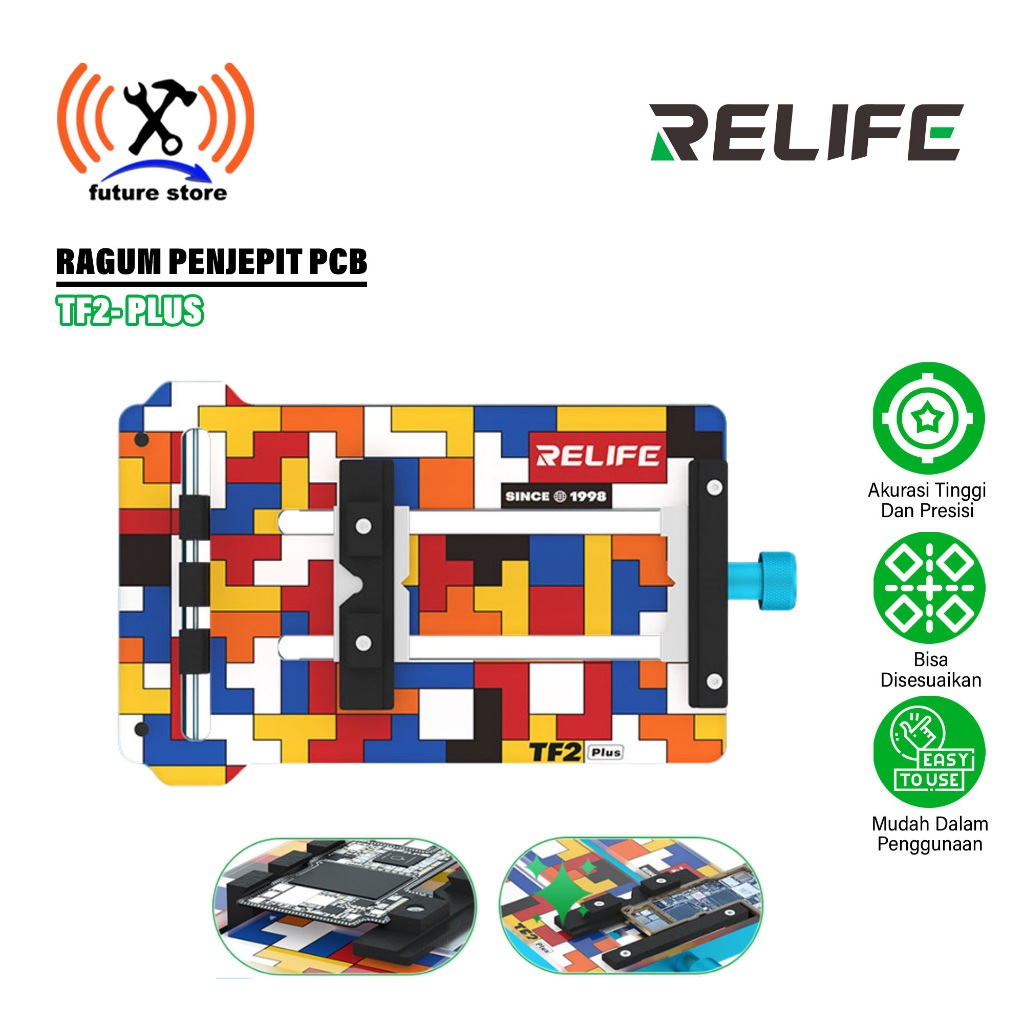 RELIFE TF2 PLUS PCB HOLDER (TETRIS) - PCB HOLDER VISION - PCB CLAMP - BOARD HOLDER PCB MOTHERBOARD -