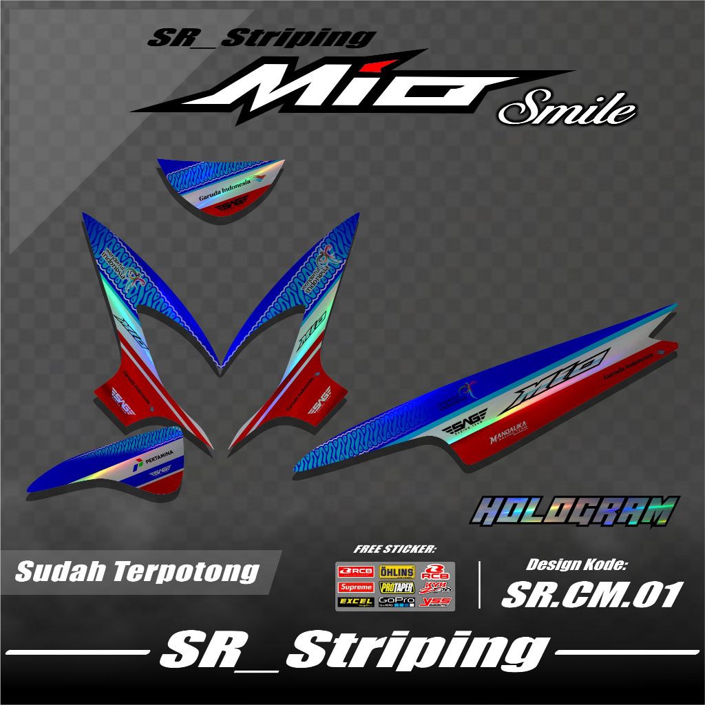 ( Hologram ) Mio Smile Striping / Smile Sticker / Smile Variation / Mio Smile Striping / Mio Smile M