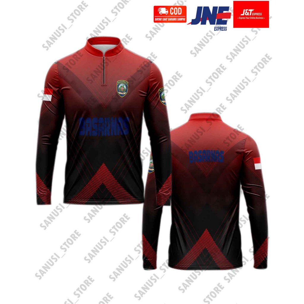 เสื้อ BASARNAS SAR TEAM การพิมพ์เต็มรูปแบบที่หลากหลายคอปกขนาด ART 2