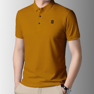 Gentsy Kaos Polo Shirt Kerah Bahan Katun Pique Warna Bronze