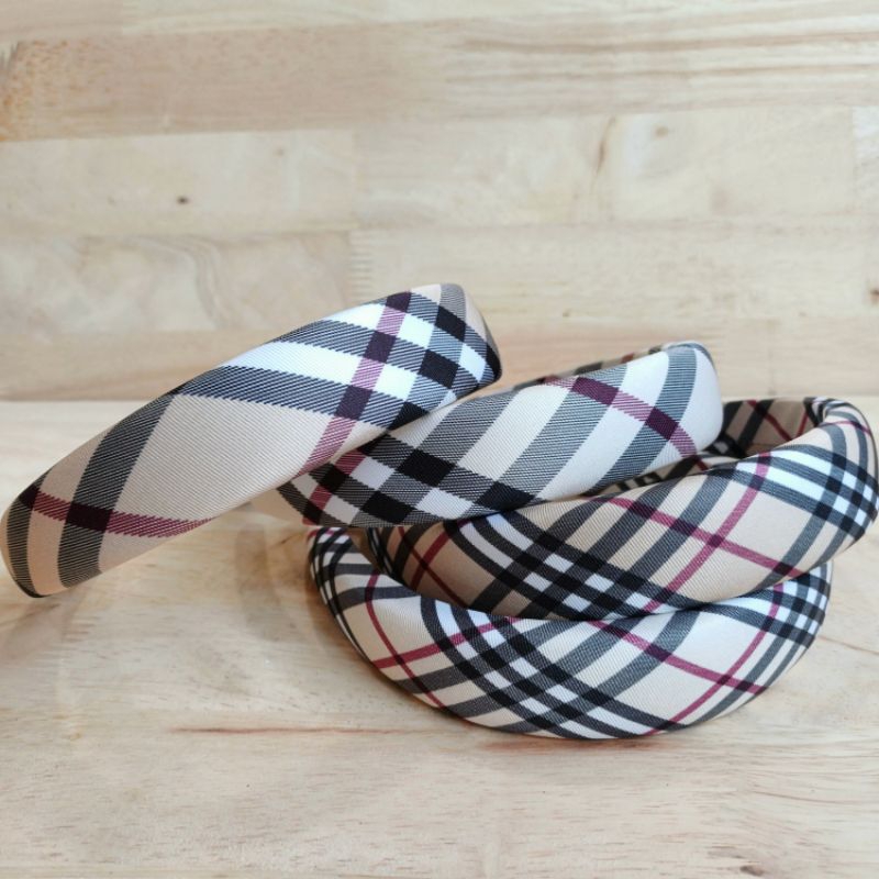 BD002 tartan ที่คาดผมโฟมแบบหนา