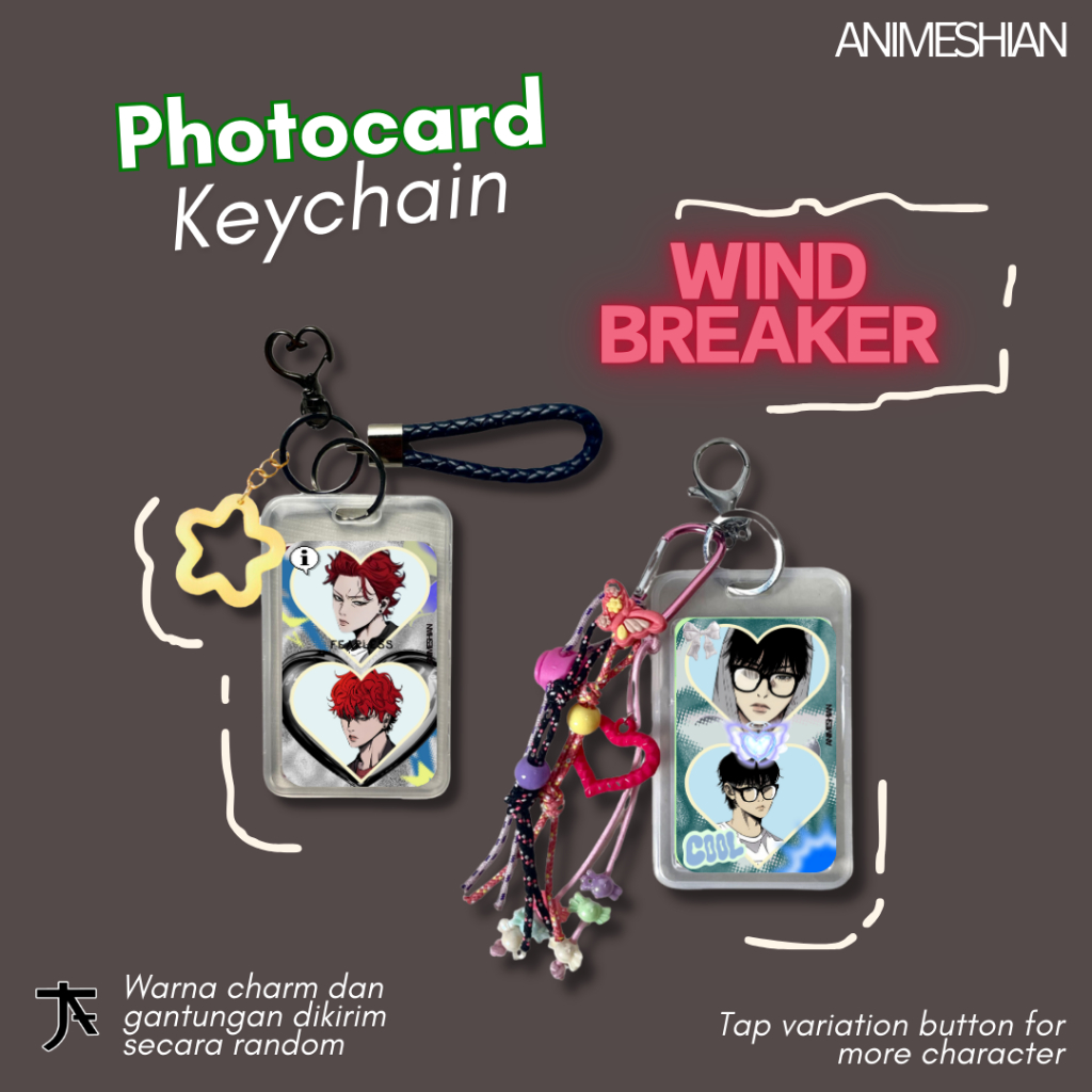 GANTUNGAN Photocard พวงกุญแจ Wind Breaker (Manhwa) - Animeshian - พวงกุญแจ, พวงกุญแจ, การ์ดรูปถ่าย A