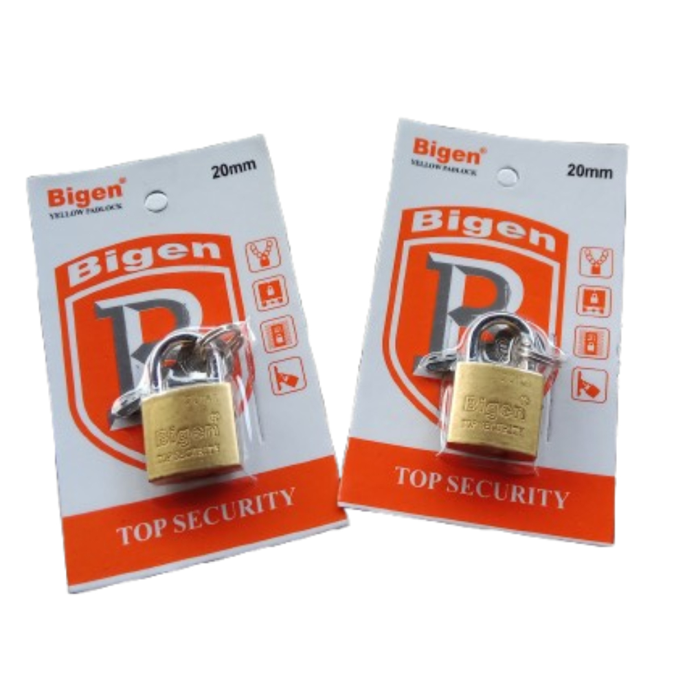 กุญแจเหลือง ขนาด 20mm BIGEN / กุญแจเหลือง / กุญแจเหลือง ยี่ห้อ BIGEN