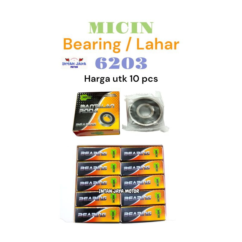 10 ชิ้นแบริ่ง MICIN 6203 LAHER 6203 KLAHER 6203 LAHAR 6203 รถจักรยานยนต์ล้อ