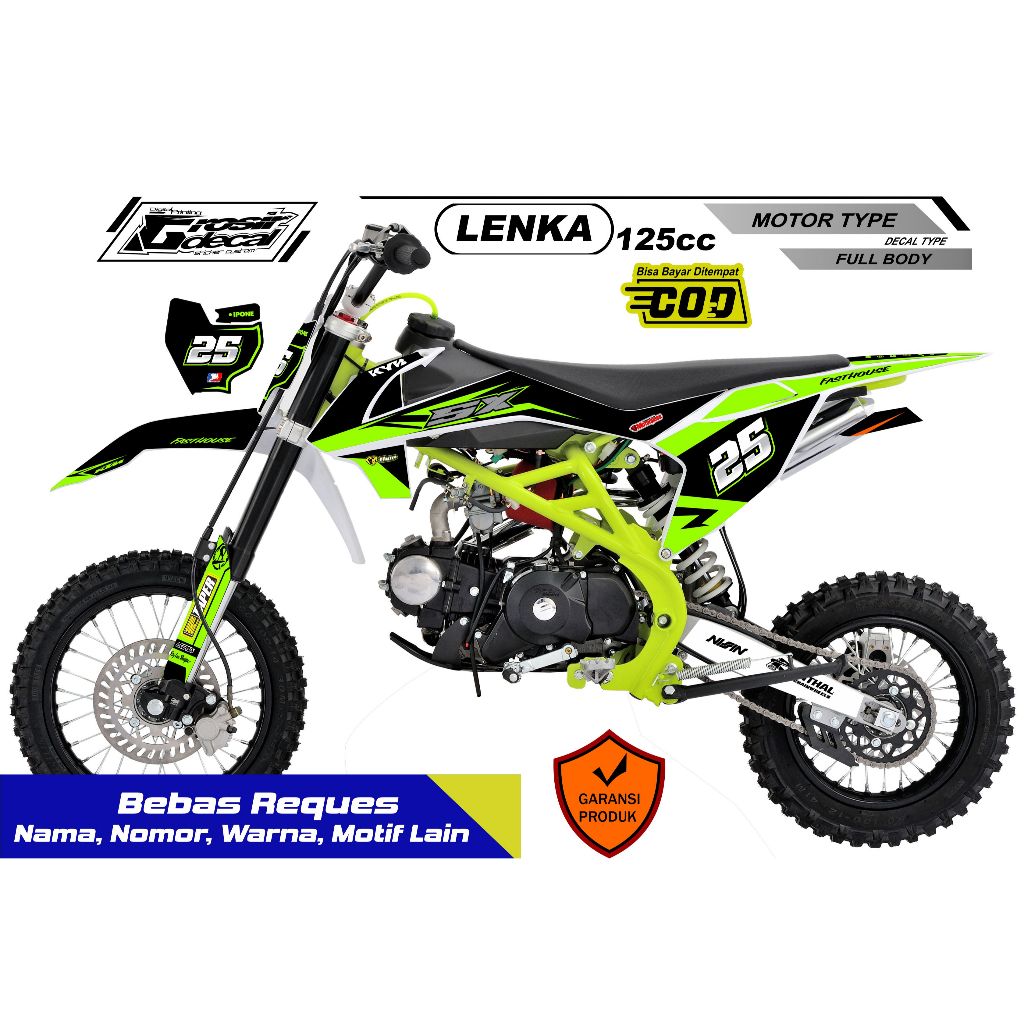 LEAKA 125cc / RFZ 125cc Mini Trail Sticker เต็มตัวฟรีที่กําหนดเอง