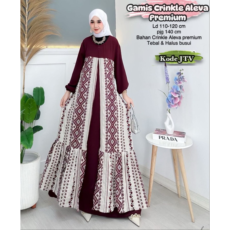 Gamis crinkle aleva premium jtv jut juu