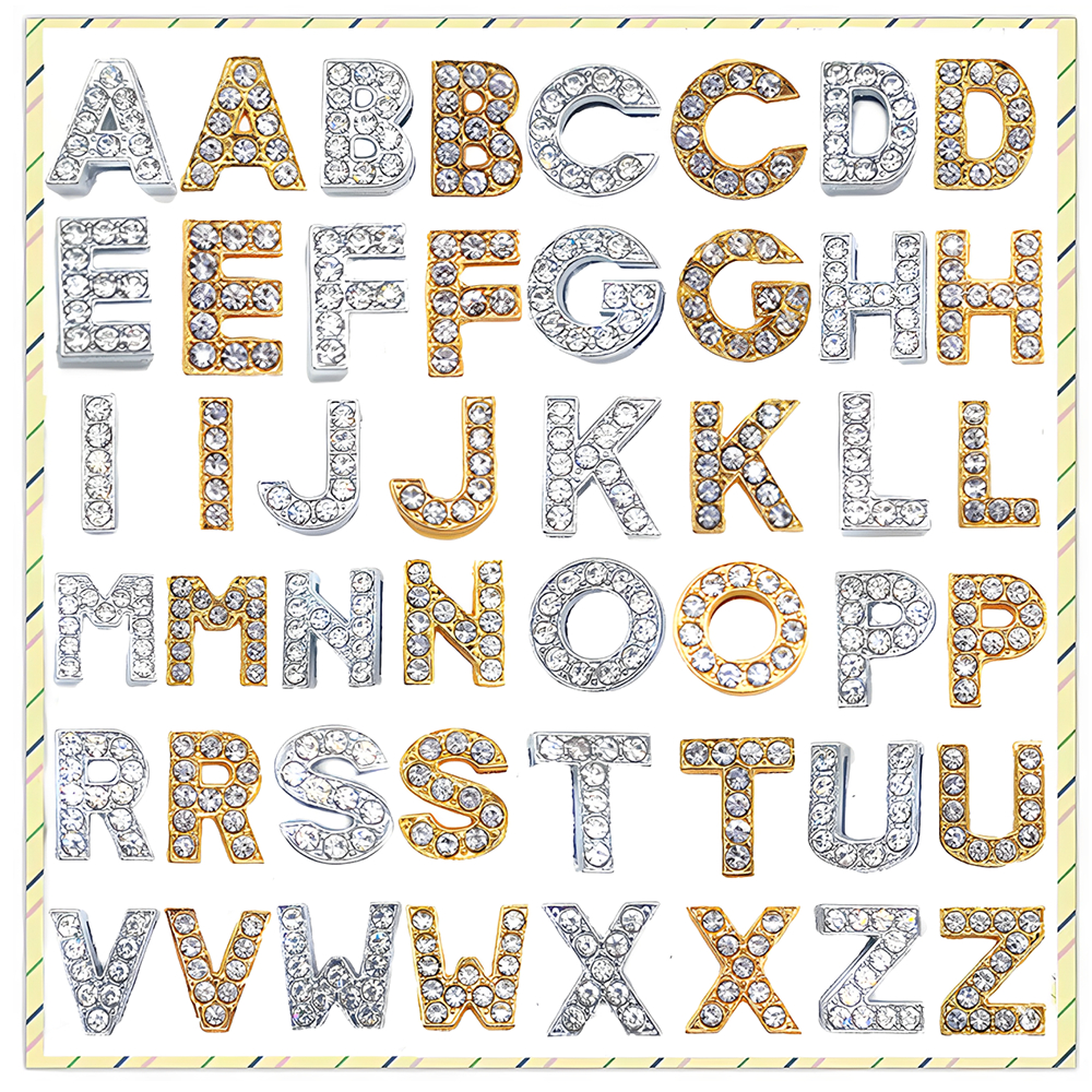 ใหม่ 1 ชิ้น Crocs Series ตัวอักษรโลหะอุปกรณ์เสริมรองเท้า Jibbitz DiY รองเท้าสวนรองเท้าแตะ Pins อุปกร