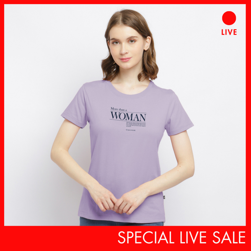 [CLEARANCE] เสื้อยืดผู้หญิง Special Live C2 Lineli Violet