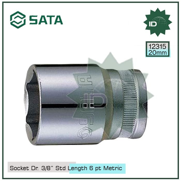 SOCKET 12315 3/8" DR. 6PT. ซ็อกเก็ต SATA 20 มม.