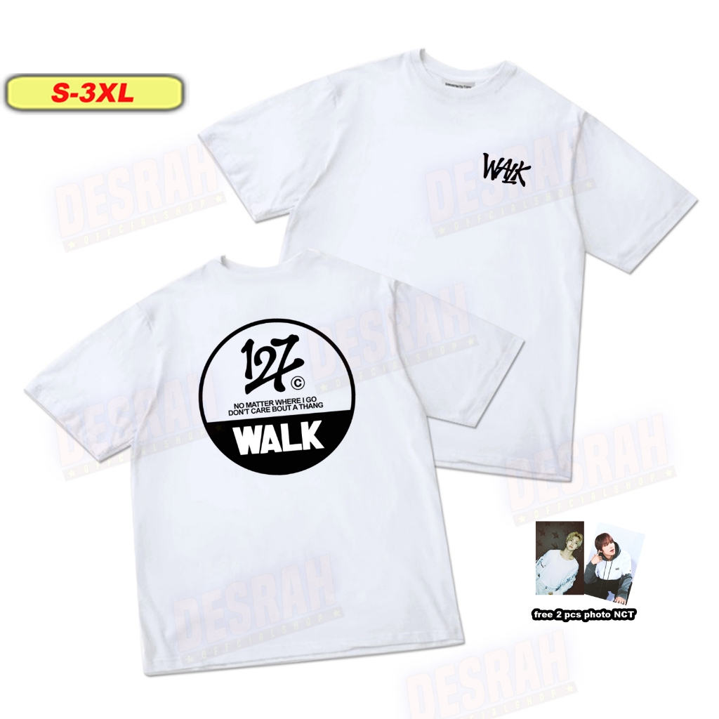 อัลบั้ม Kpop NCT 127 เกาหลี WALK เสื้อยืด (ฟรีโพลารอยด์ NCT 2 ชิ้น)