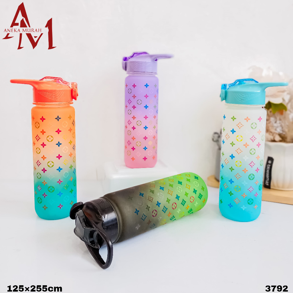 HX465 ขวดน้ําสําหรับดื่มพลาสติก GRADWATED 1000ML (3792)