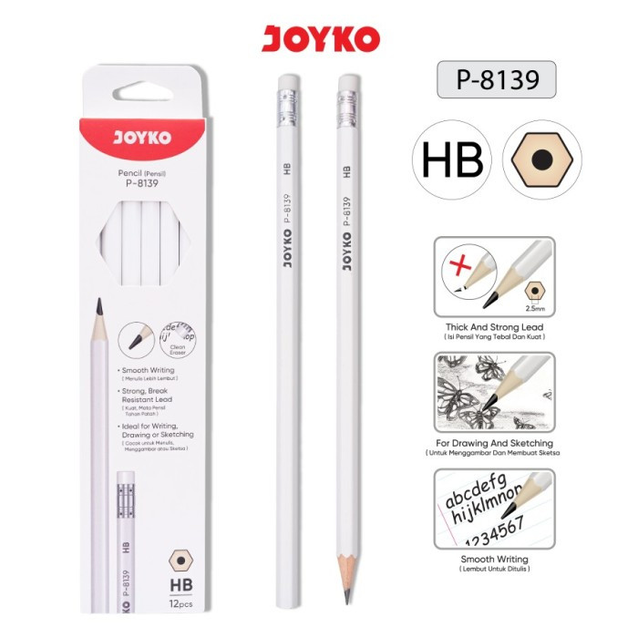 HB Pencil / Joyko HB Pencil P-8139 1 โหล มี 12 ชิ้น