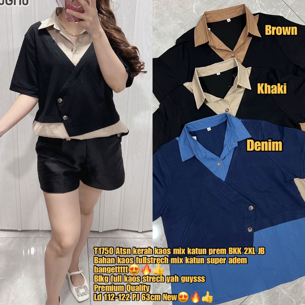 พรีเมี่ยมนําเข้า BKK T1750 1A / 0571 2B / 71307 4A COTTON IMP BANGKOK เสื้อยืด JUMBO BIGSIZE TOKOMOI