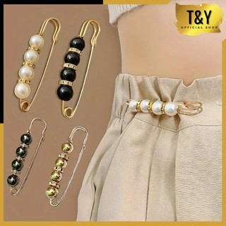 T&Y Peniti Pengait Pengecil Lingkar Pinggang Celana Motif Mutiara Peniti Celana Jeans Baju Hijab