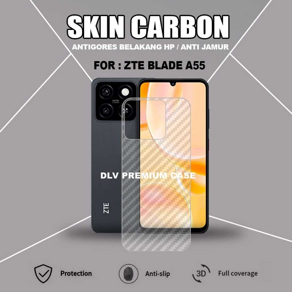 ZTE BLADE A53 PRO ZTE BLADE A55 ZTE BLADE A35 SKIN CARBON TRANSPARENT ANTI-SCRATCH BACK ZTE BLADE A5