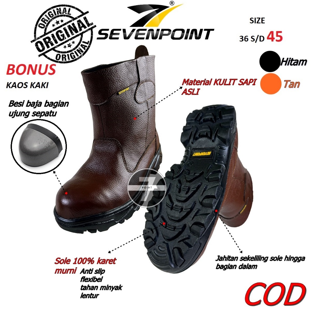 รองเท้าเซฟตี้ผู้ชาย หนังวัวแท้ Steel Toe Original Womens Project Field Work Boots Sefi Sefty Sevti ร