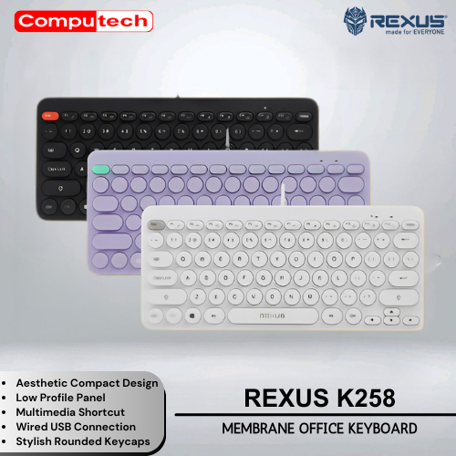 Rexus Keyboard Office K258 - คีย์บอร์ด REXUS Office K258