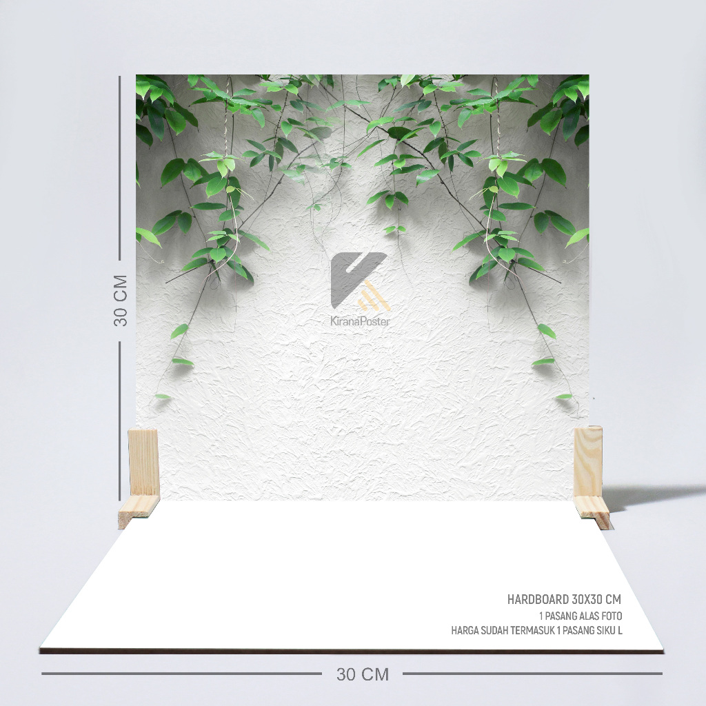 แผ่นรองภาพพร้อมเถาใบไม้ motif ขนาด 30X30 ซม. ฐานเนื้อหาความงาม