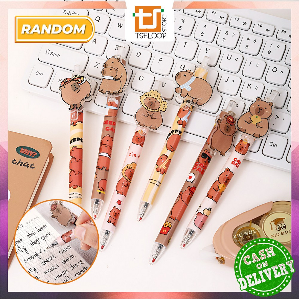 OFM-A96 Capybara Mechanical Pen 0.5MM ปากกาเจลการ์ตูนโรงเรียนและเครื่องเขียนสํานักงาน/Kapibara Gel I