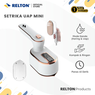 Setrika Uap Mini Portable RELTON Setrika 2in1 Setrika Mini Steamer Mini Cepat Panas 100ml