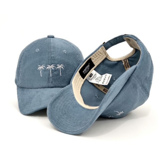 Wankbay Polocap Corduroy หมวกสีกรมท่ากลางแจ้งเขตร้อน