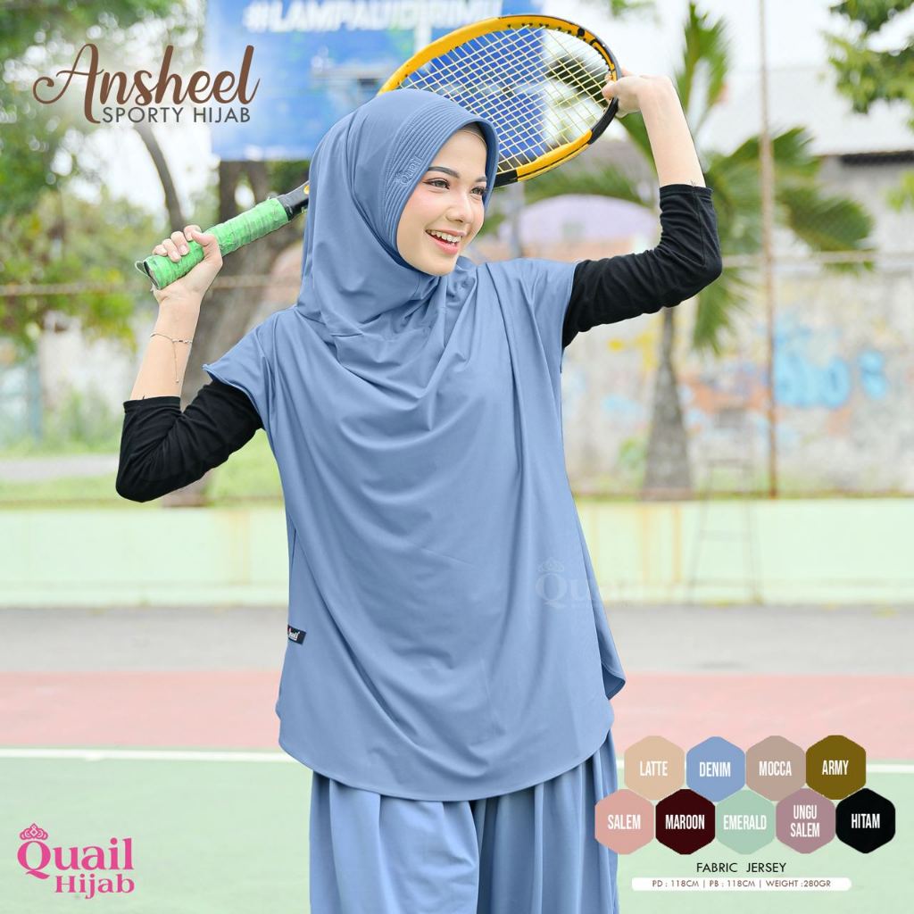 Ansheel Hijab Sports Vest Sport Hijab Sporty Muslimah