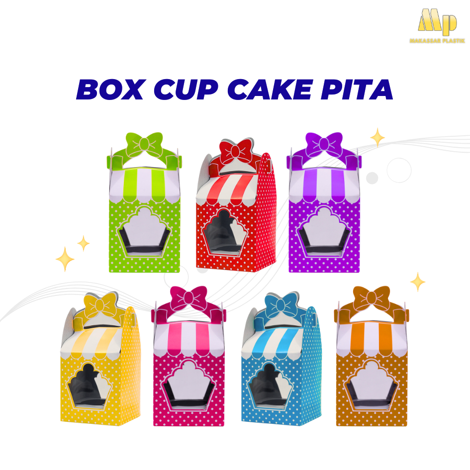 Ribbon CUP CAKE BOX / กล่องหิ้ว / MUFFIN CAKE BOX @12 แผ่น
