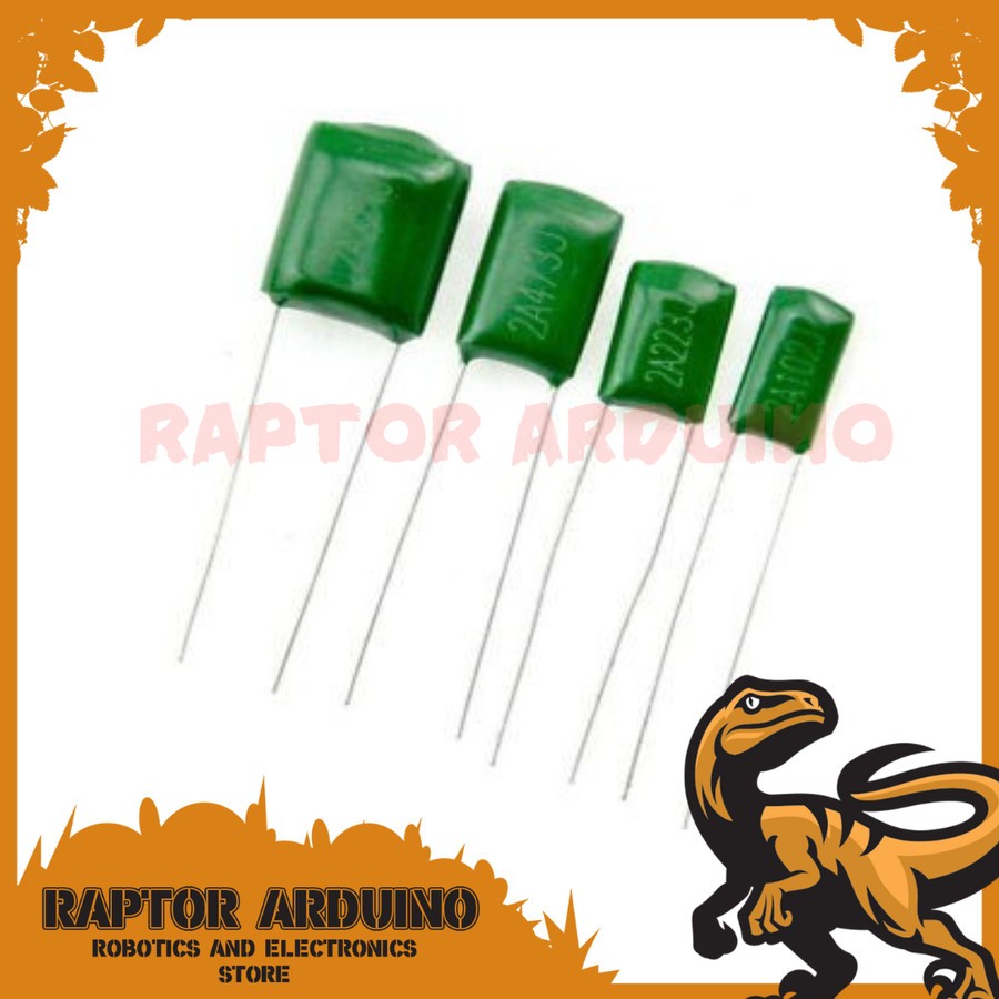 ตัวเก็บประจุ milar 100nF 100 nF 104J ตัวเก็บประจุ Mylar Capacitor 104 j