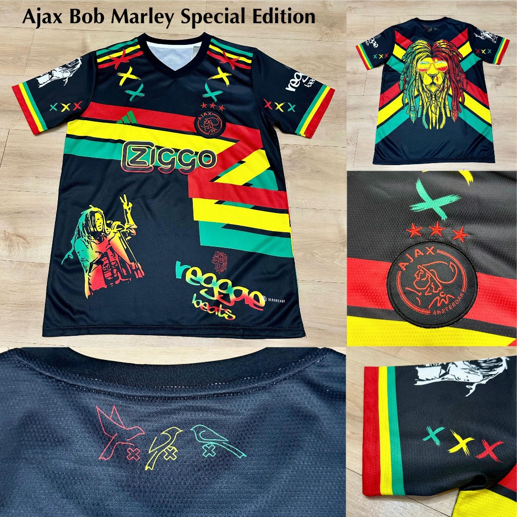 AJAX 3rd JERSEY ใหม่ SEASON 23 24 AJAX BOB MARLEY FOOTBALL JERSEY