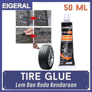 Lem Ban Hitam Roda Kendaraan 50ml Lem Tambal Perbaikan Ban Mobil Sepeda Motor Anti Bocor Car Tire Repair Glue Adhesive 50ml  Tire Glue Repair Tambalan Darurat