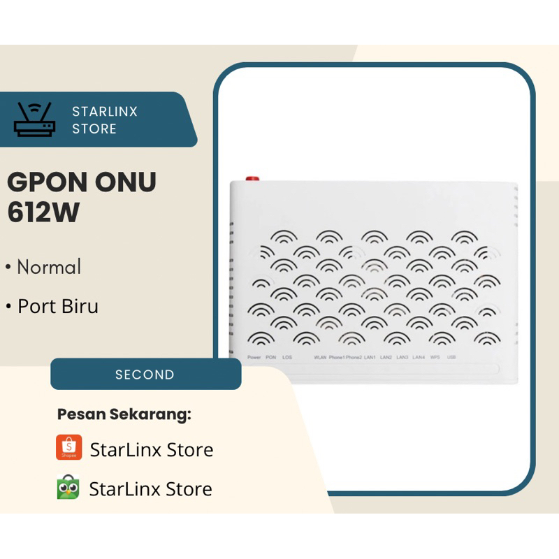 ZTE F612W Gpon Onu เราเตอร์โมเด็ม