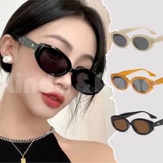 L&A - Kacamata Hitam Bulat Model Retro Sunglasses Fashion Wanita Lensa Anti Uv400