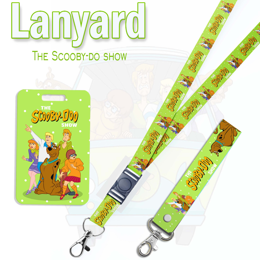 GANTUNGAN STRAP LANYARD Card HOLDER Scooby-Doo พวงกุญแจสีเขียว - โทรศัพท์มือถือ - บัตรประจําตัว