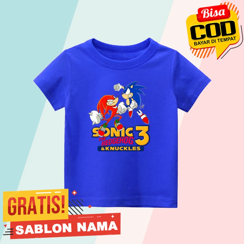 SONIC เสื้อยืด HEDGEHOG & KNUCKLES CHILDRENS